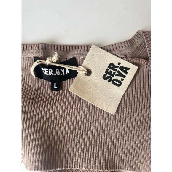 Ser.o.ya Dahlia Bikini Top and Shrug Set in Brown - Picture 11 of 13